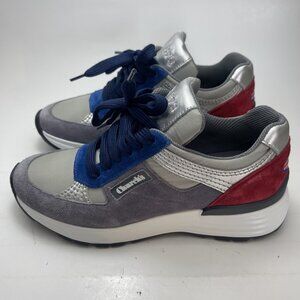 CHURCH'S CH873 gray & burgundy suede & tech mesh sneakers 34 EURO (DEA158) Italy